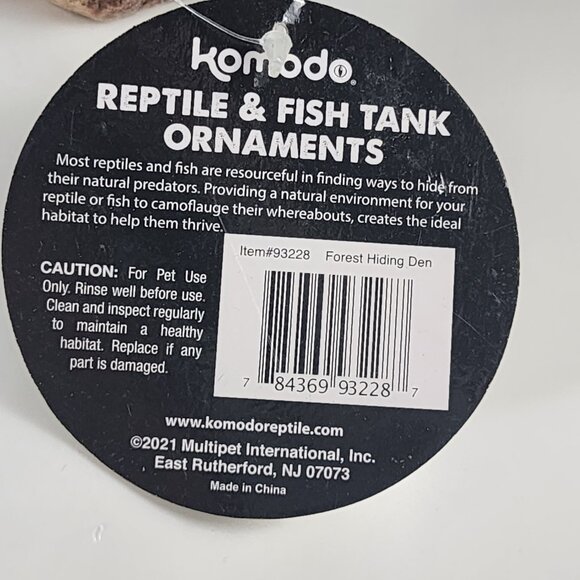 Komodo Realistic Decor Reptile and Fish Tank Hygenic Forest Hiding Den Ornament - Picture 8 of 16